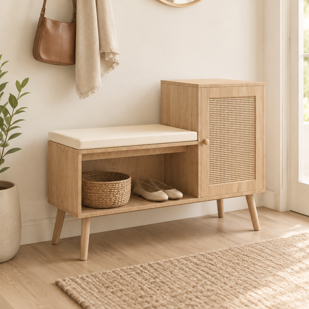 Shoe Storage Bench for Small Entryway