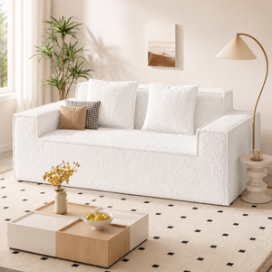 78-Inch Chenille Convertible Sofa Bed for Small Spaces