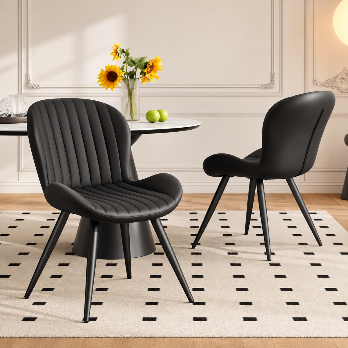 Modern Upholstered Dining Chairs – Set of 4