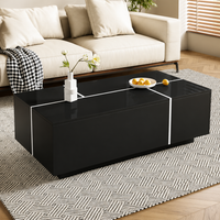 Extendable Coffee Table with Hidden Storage & Drawers