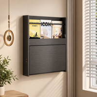 Wall-Mounted Folding Desk with Storage for Small Spaces
