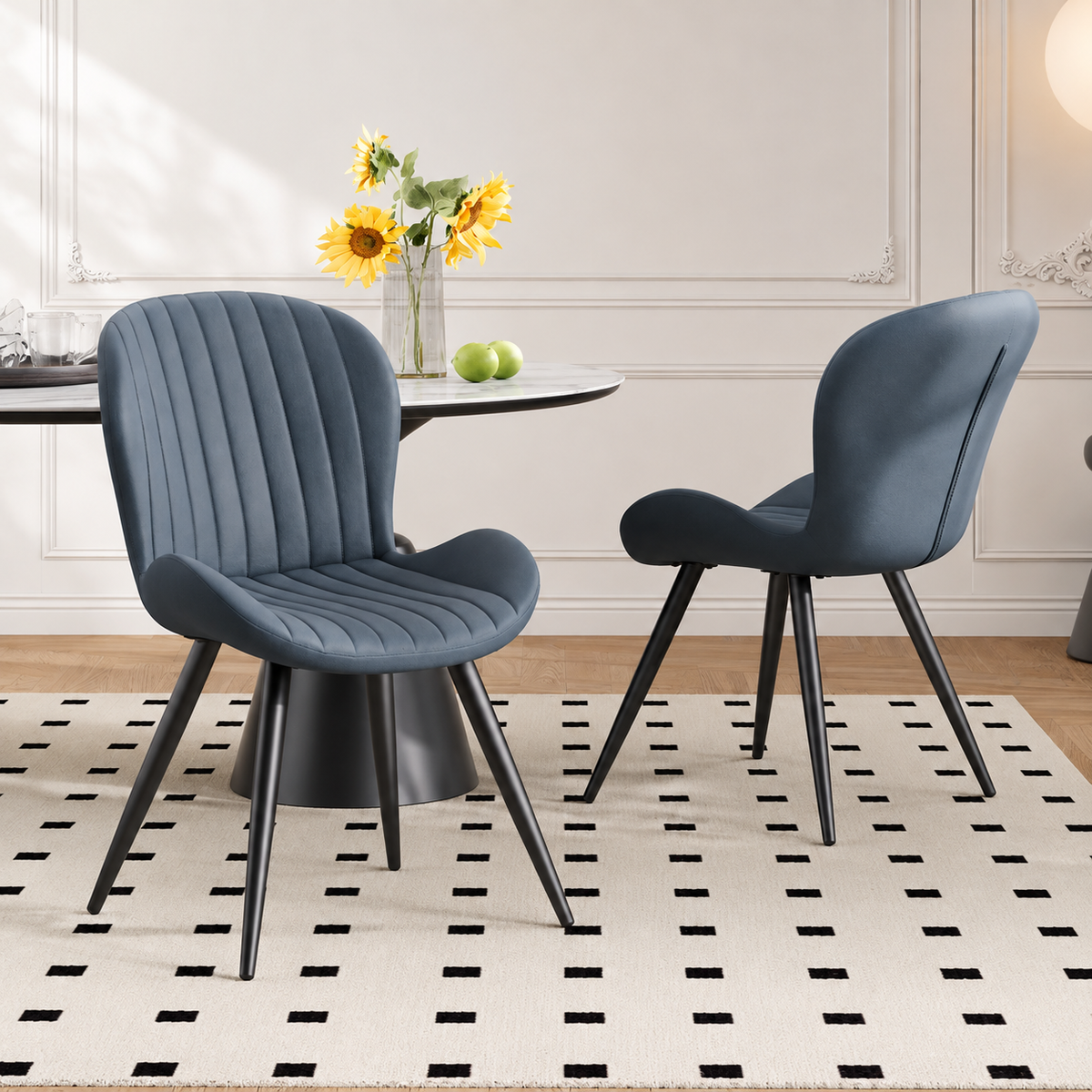 Modern Upholstered Dining Chairs – Set of 4