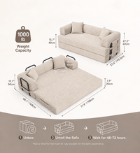 Convertible Sleeper Sofa Bed for Small Spaces
