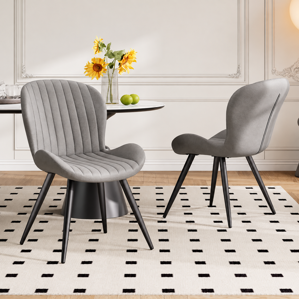 Modern Upholstered Dining Chairs – Set of 4