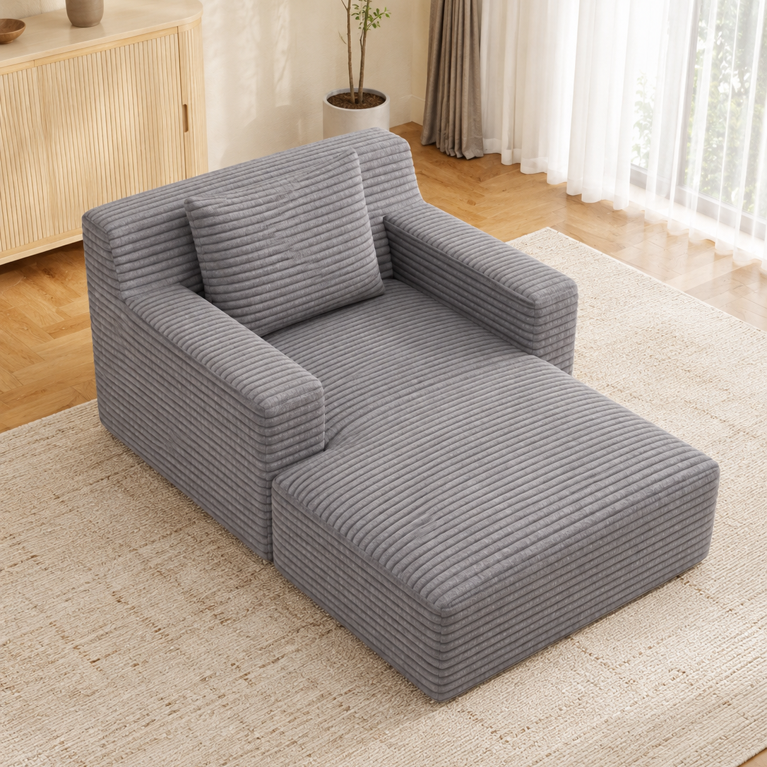 Convertible Velvet Sleeper Chair for Small Spaces
