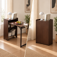 Bamboo Folding Desk with Hidden Storage