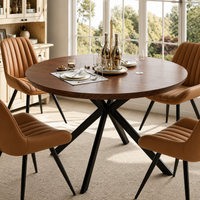 47-Inch Round Dining Table for 4-6 People