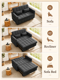3-in-1 Convertible Sleeper Sofa Bed for Small Spaces