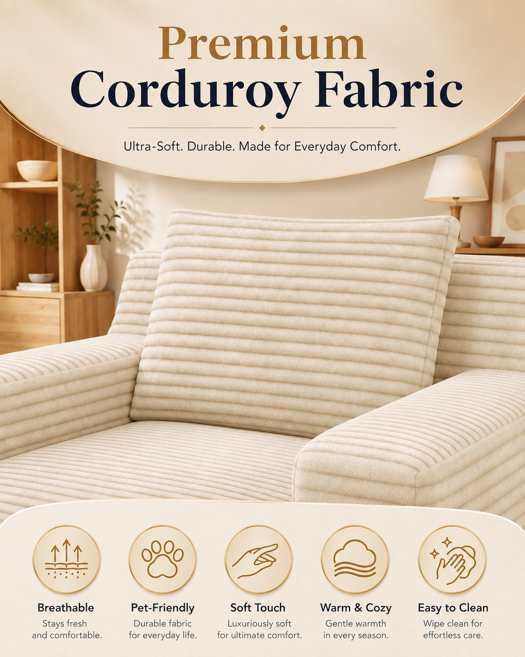 Convertible Velvet Sleeper Chair for Small Spaces
