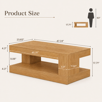 47.2" Modern LED Coffee Table with App Control