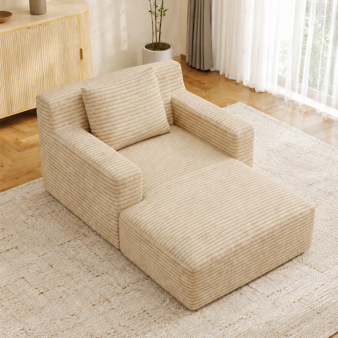 Convertible Velvet Sleeper Chair for Small Spaces